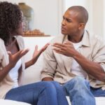 A young couple is arguing, struggling with how to tell your partner you're kinky.